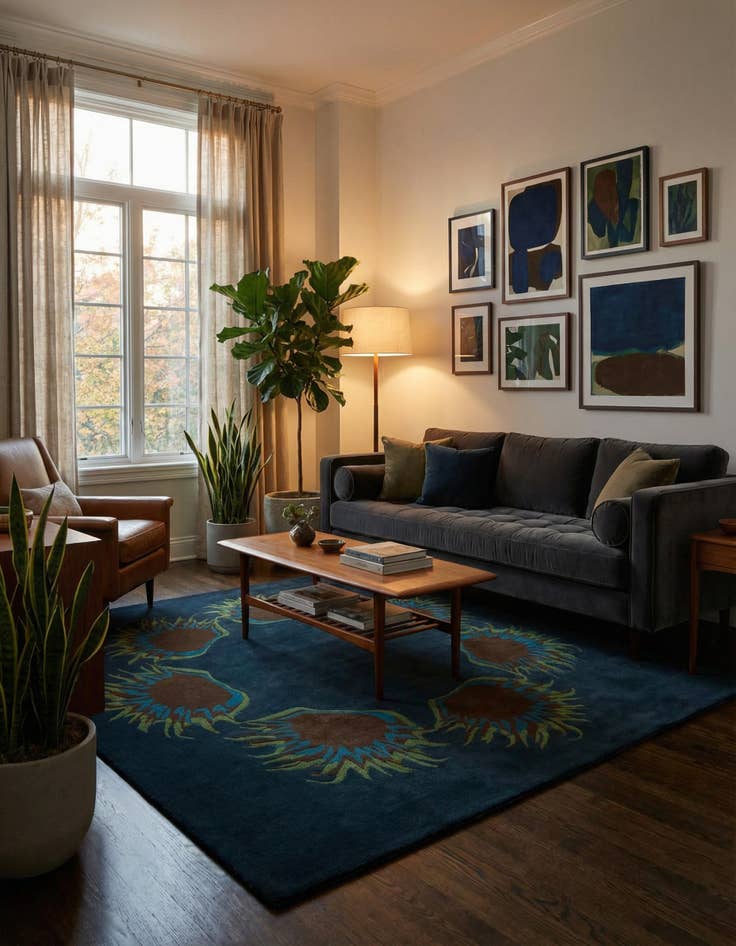 Detail image of 7' 5 x 7' 6 Luna Square Rug