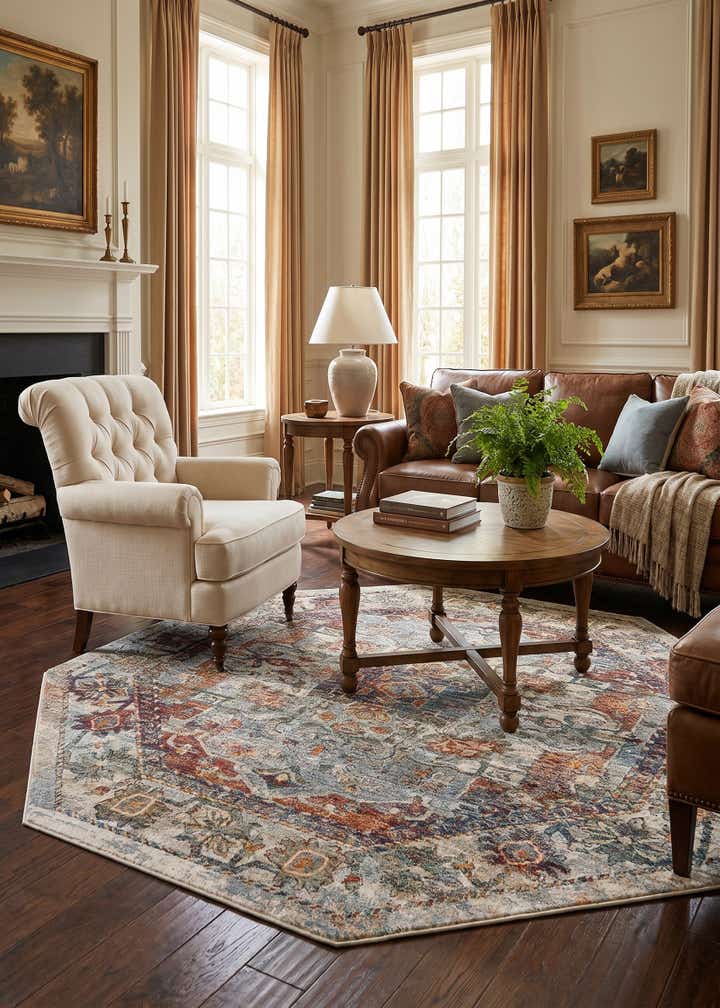 7' 10 x 7' 10 Isabella Octagon Rug