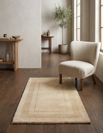 2' 4 x 4' 4 Hand Knotted Gabbeh Oriental Wool Rug