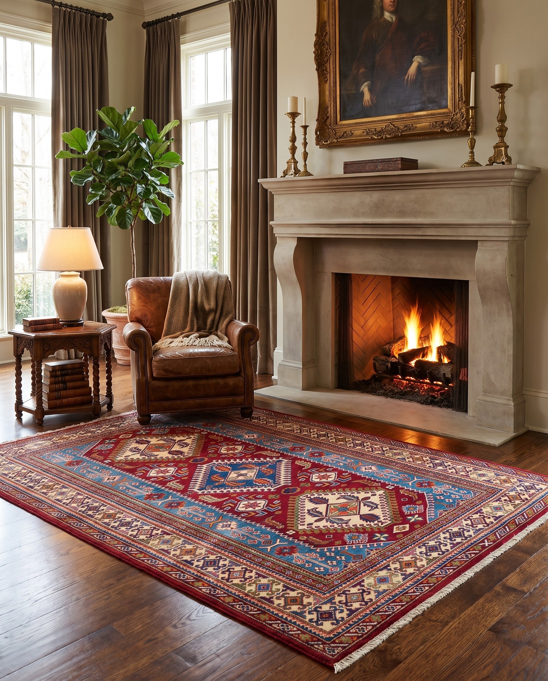 4' 2 x 6' 1 Hand Knotted Shirvan Rug