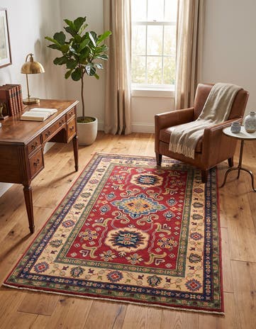 3' 11 x 6' 1 Hand Knotted Kazak Rug