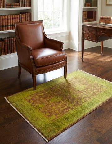 3' 4 x 5' Hand Knotted Peshawar Ziegler Oriental Rug