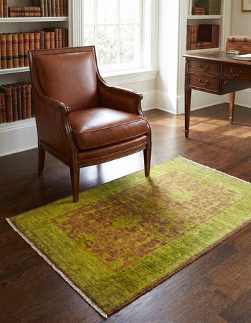 3' 4 x 5' Hand Knotted Peshawar Ziegler Oriental Rug