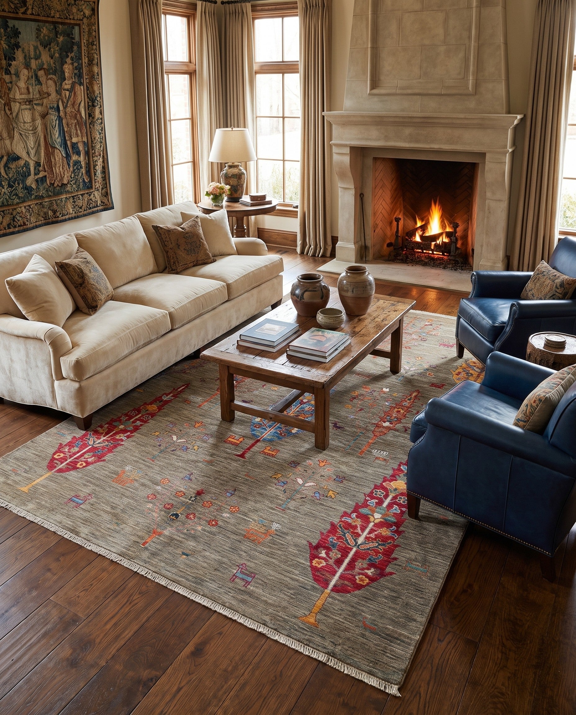 5' 9 x 7' 9 Hand Knotted Ariana Ziegler Rug