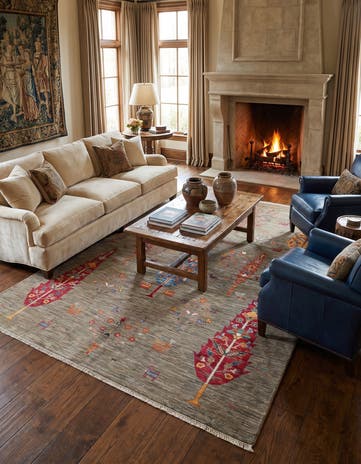 5' 9 x 7' 9 Hand Knotted Ariana Ziegler Rug