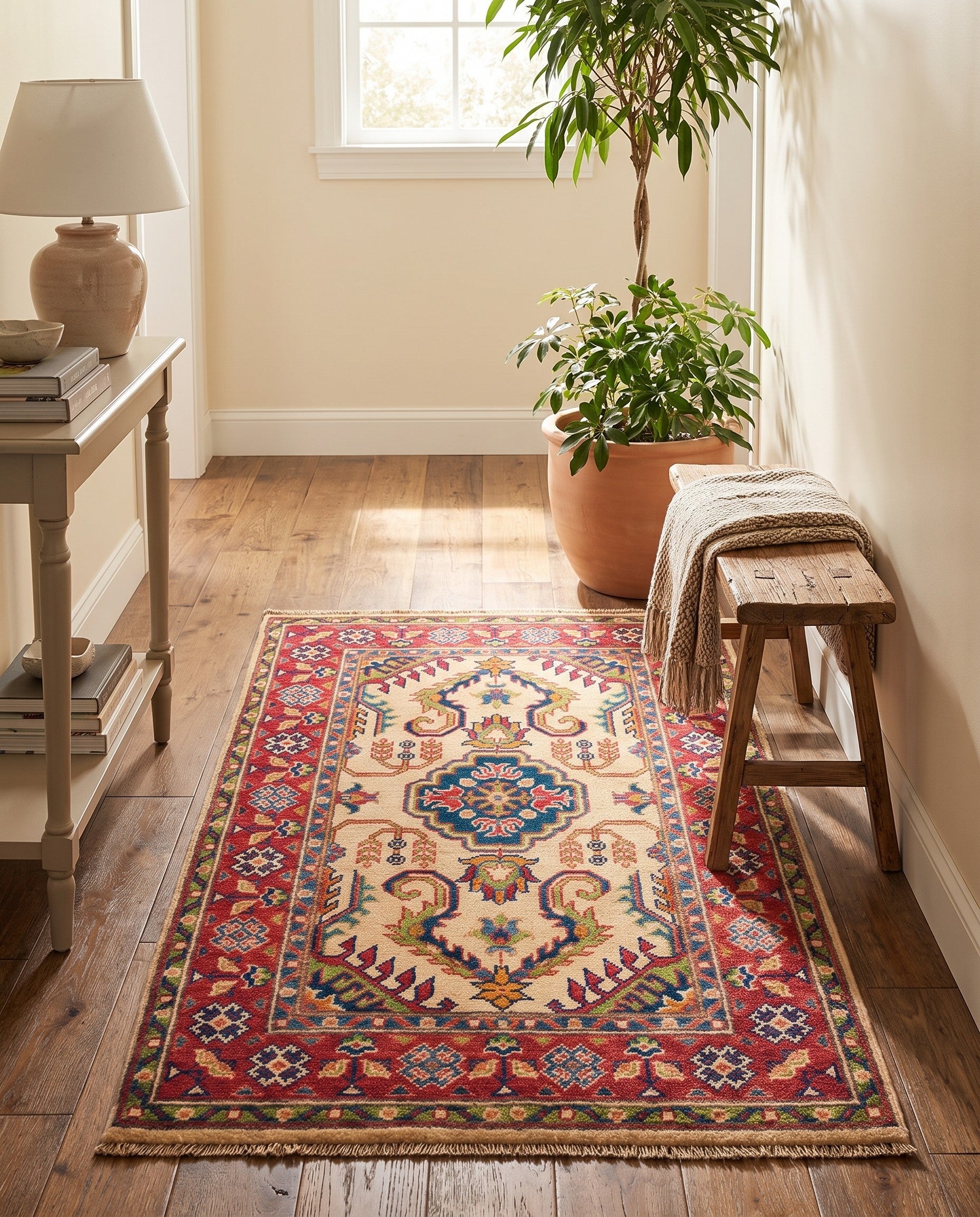 2' 7 x 4' 1 Hand Knotted Kazak Rug