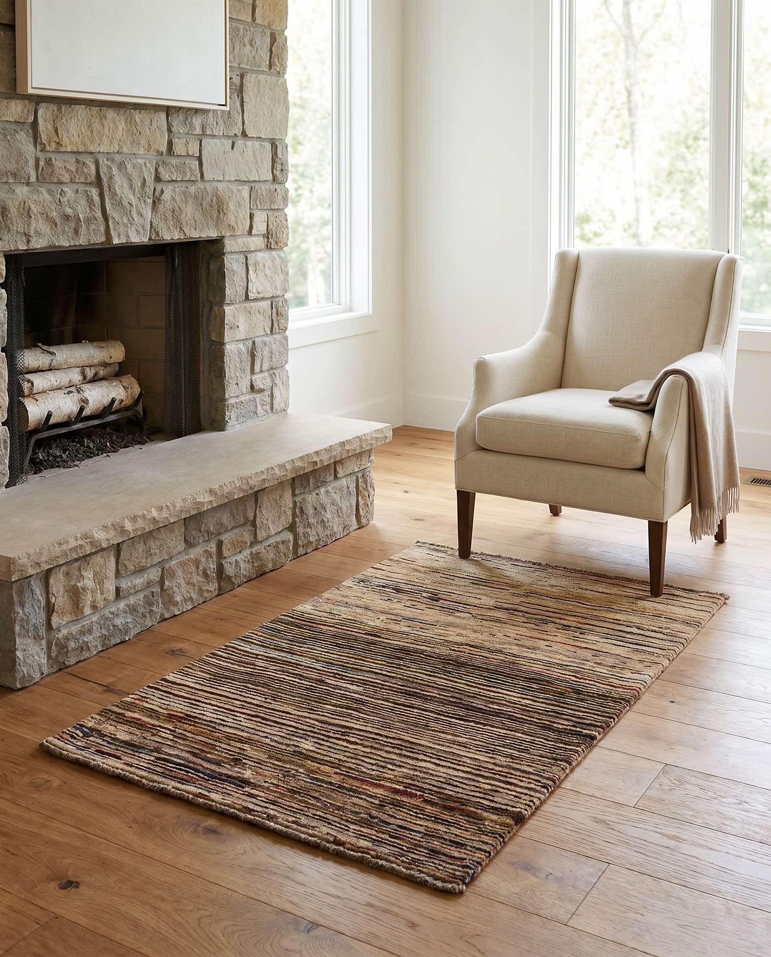 2' 7 x 3' 11 Hand Knotted Modern Ziegler Wool Rug