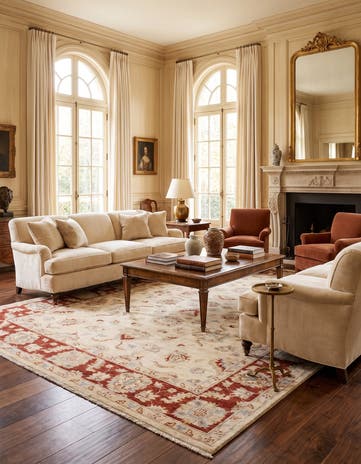 6' 8 x 9' 10 Hand Knotted Ziegler Rug
