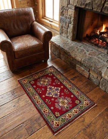 2' x 3' 1 Hand Knotted Kazak Rug