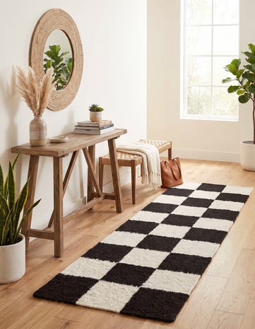 3' x 8' Hand Knotted Moroccan Wool Runner Rug