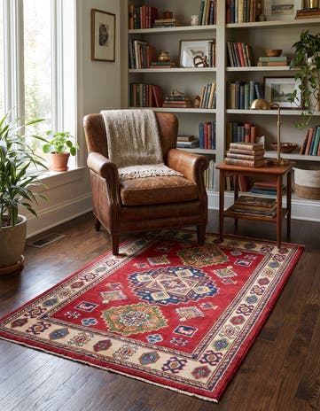 2' 9 x 4' 2 Hand Knotted Kazak Rug