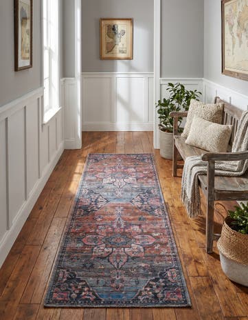 2' x 6' Washable Nostalgia Runner Rug
