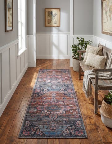 2' x 6' Washable Nostalgia Runner Rug