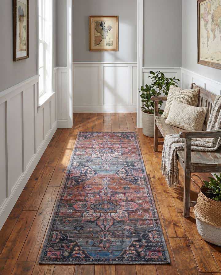 2' x 6' Washable Nostalgia Runner Rug