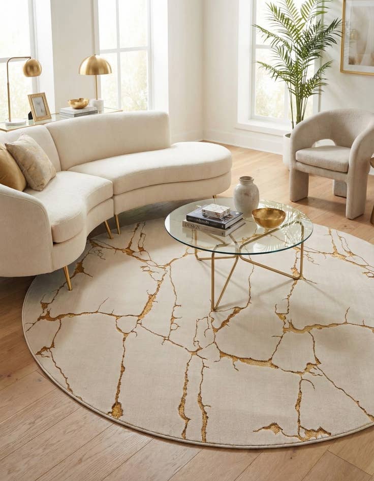 Detail image of 7' 10 x 7' 10 Vogue Geo Round Rug