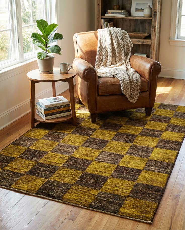 Detail image of 3' 3 x 4' 10 Hand Knotted Modern Ziegler Oriental Rug