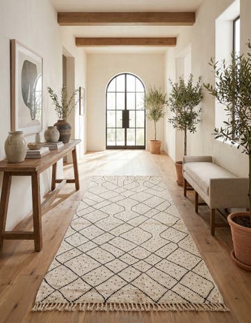 6' 2 x 12' 6 Hand Knotted Moroccan Wool Runner Rug