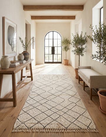 6' 2 x 12' 6 Hand Knotted Moroccan Wool Runner Rug