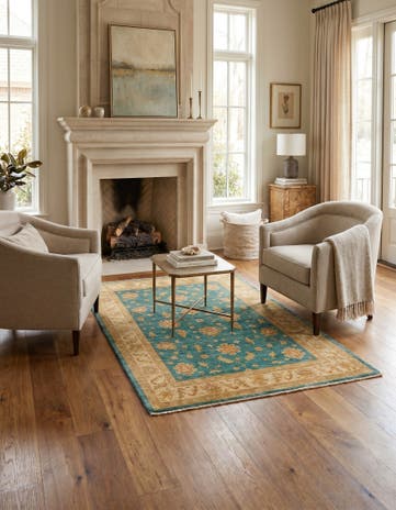 4' x 6' 2 Peshawar Ziegler Wool Rug
