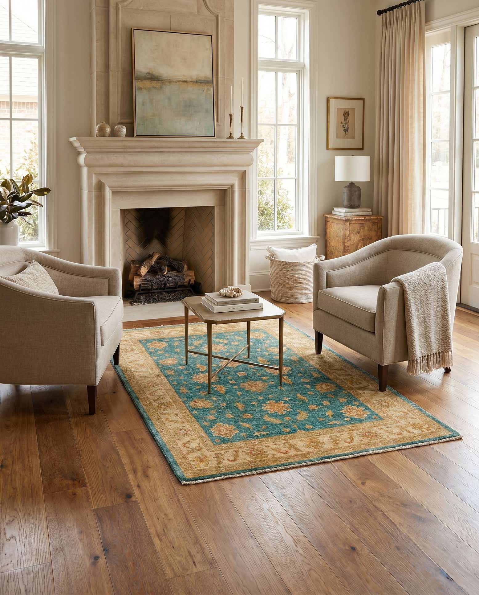 4' x 6' 2 Peshawar Ziegler Wool Rug