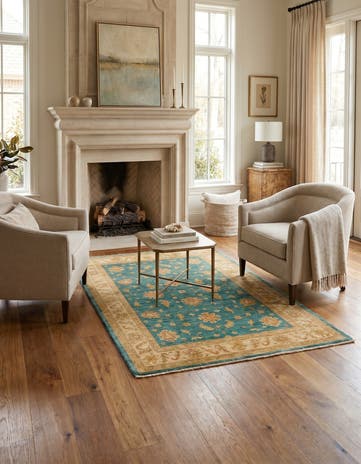 4' x 6' 2 Peshawar Ziegler Wool Rug
