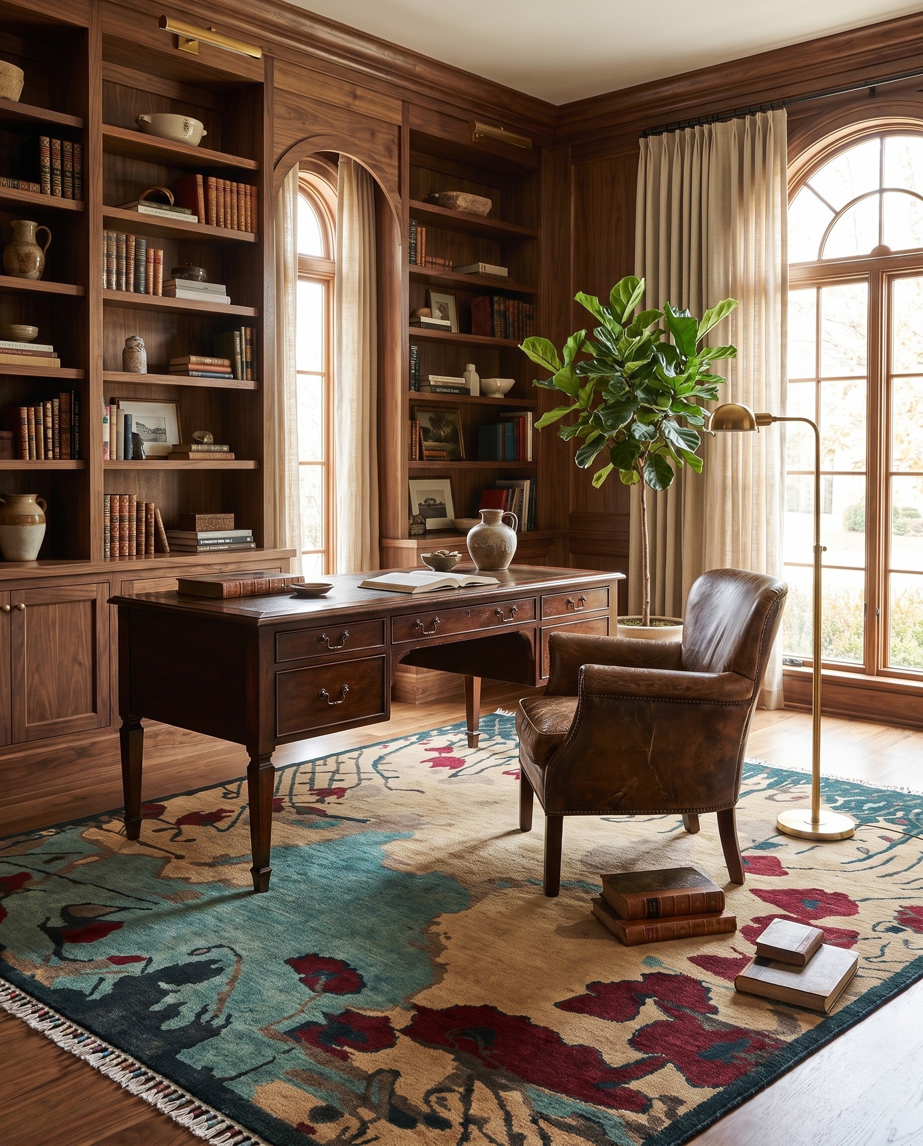 6' 6 x 7' 11 Hand Knotted Ziegler Modern Rug