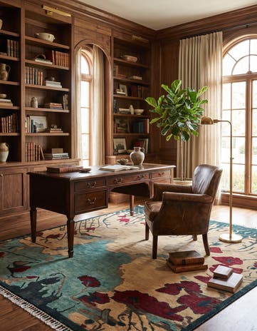 6' 6 x 7' 11 Hand Knotted Ziegler Modern Rug