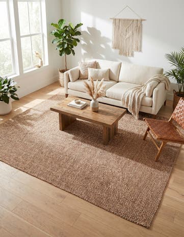7' 10 x 10' Handmade Tweed Braided Jute Rug