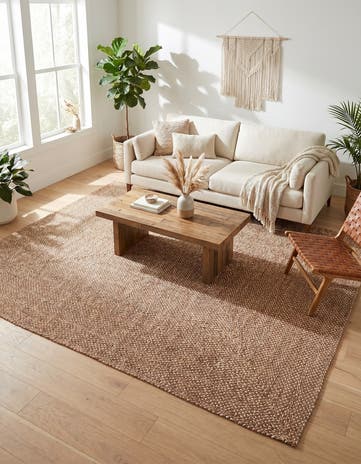 7' 10 x 10' Handmade Tweed Braided Jute Rug