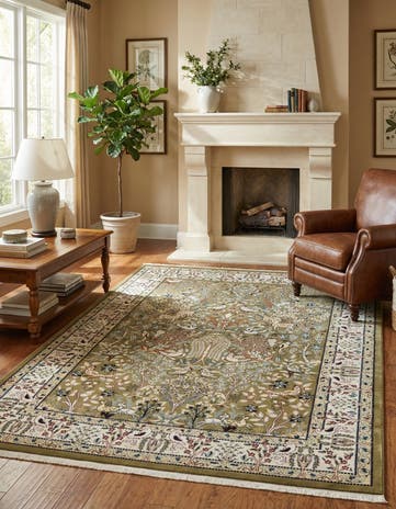 Green Nain Design Rug