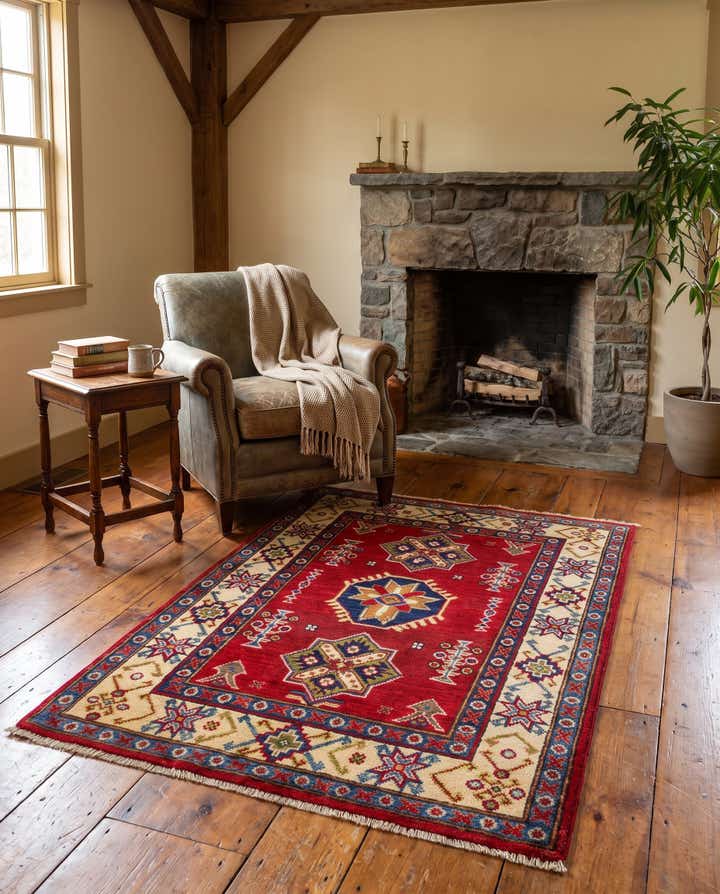 85cm x 120cm Hand Knotted Kazak Rug