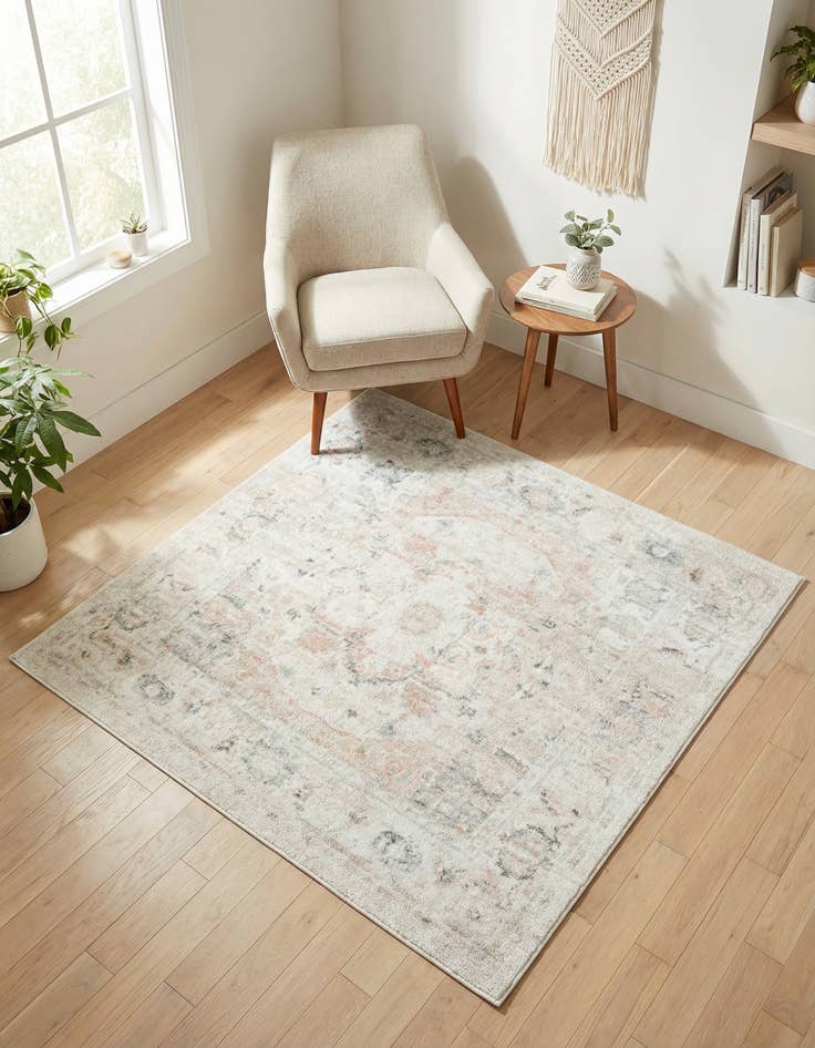 Detail image of 5' 3 x 5' 3 Madeline Vintage Square Rug