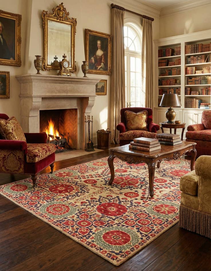 Detail image of 6' 1 x 8' 1 Hand Knotted Ariana Ziegler Oriental Rug