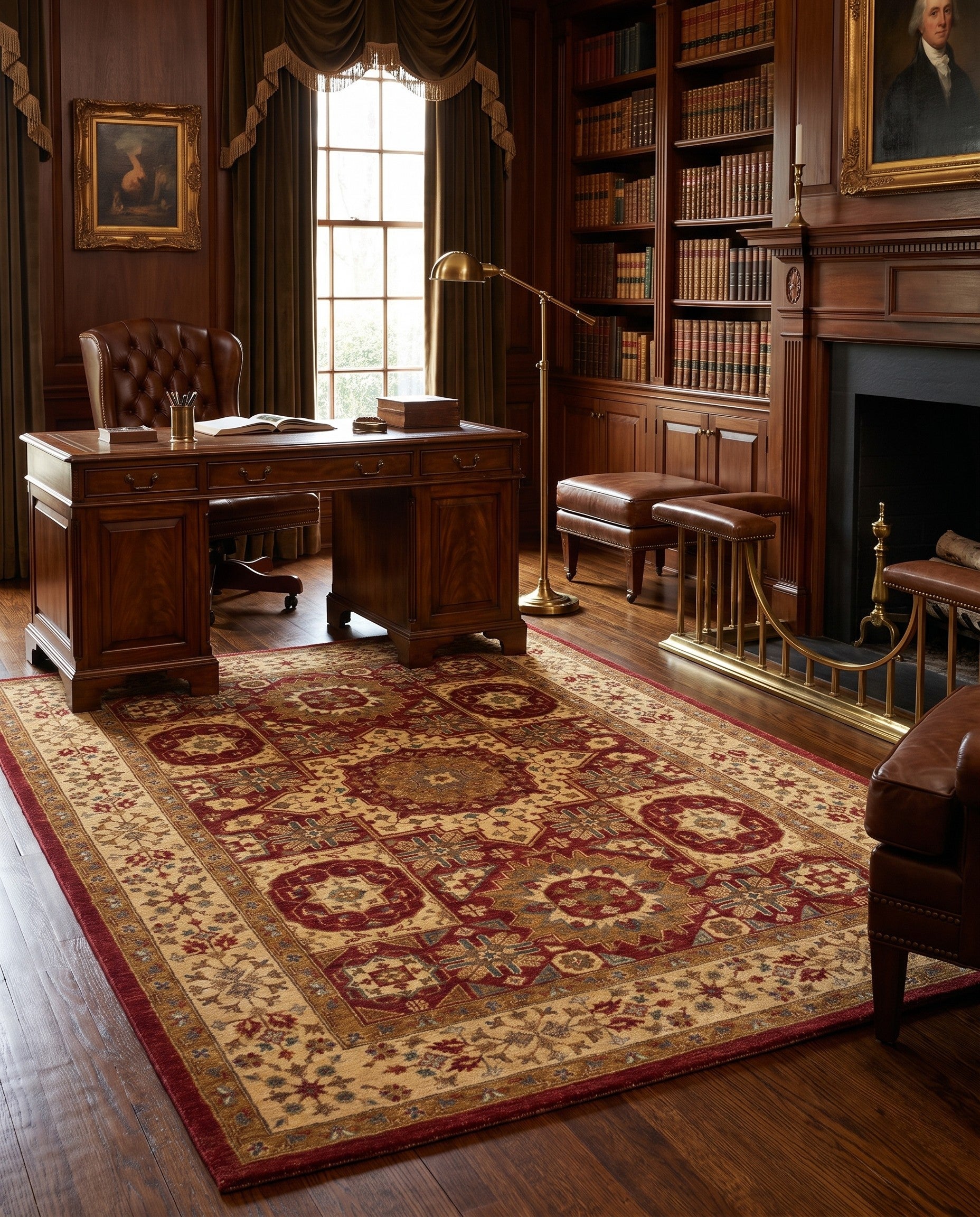 5' 6 x 8' Hand Knotted Mamluk Ziegler Rug