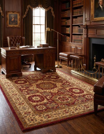 5' 6 x 8' Hand Knotted Mamluk Ziegler Rug