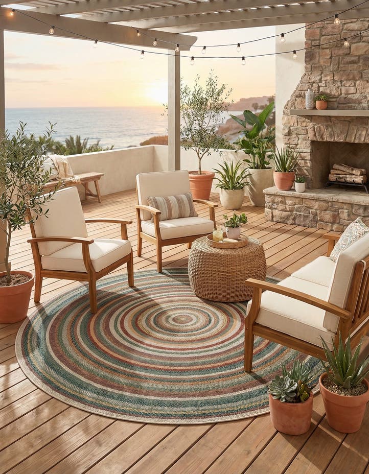 7' x 7' Easy-Clean Baja Indoor / Outdoor R...