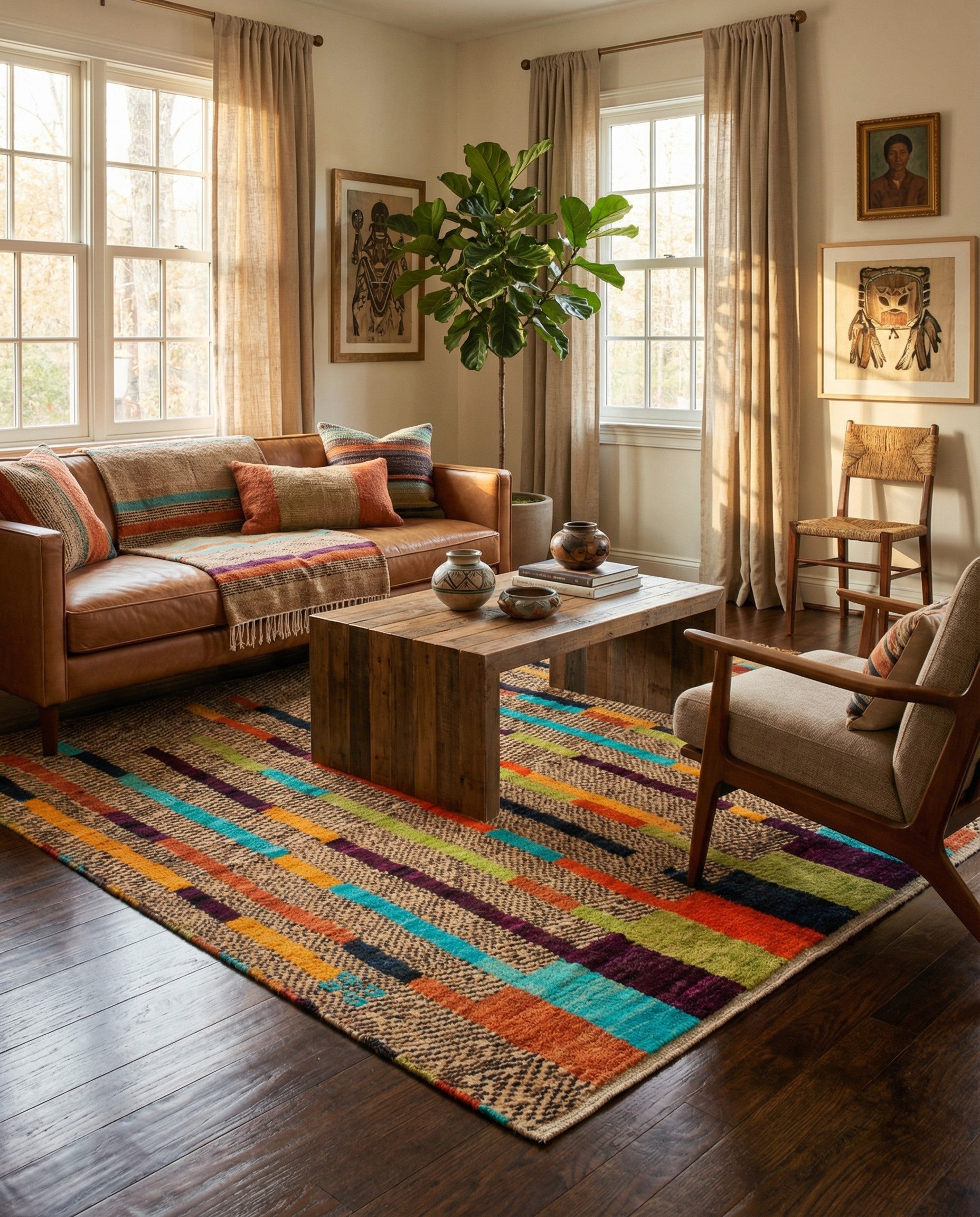 4' 4 x 6' 1 Hand Knotted Balouch Wool Rug