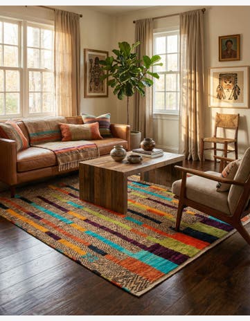 4' 4 x 6' 1 Hand Knotted Balouch Wool Rug