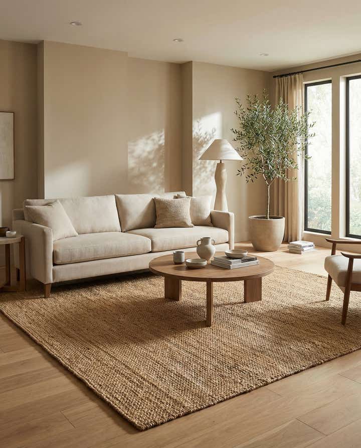 7' 10 x 7' 10 Hand Woven Chunky Jute Square Rug