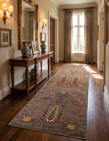 2' 9 x 8' 3 Hand Knotted Ariana Ziegler Runner Rug