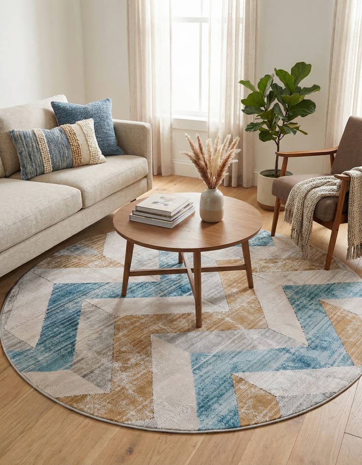 Detail image of 6' x 6' Leipzig Round Rug