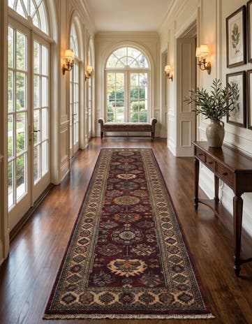 2' 5 x 10' 1 Hand Knotted Kazak Runner Rug