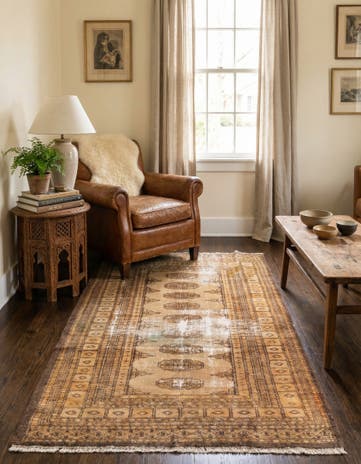 3' 1 x 5' 1 Hand Knotted Torkaman Persian Wool Rug