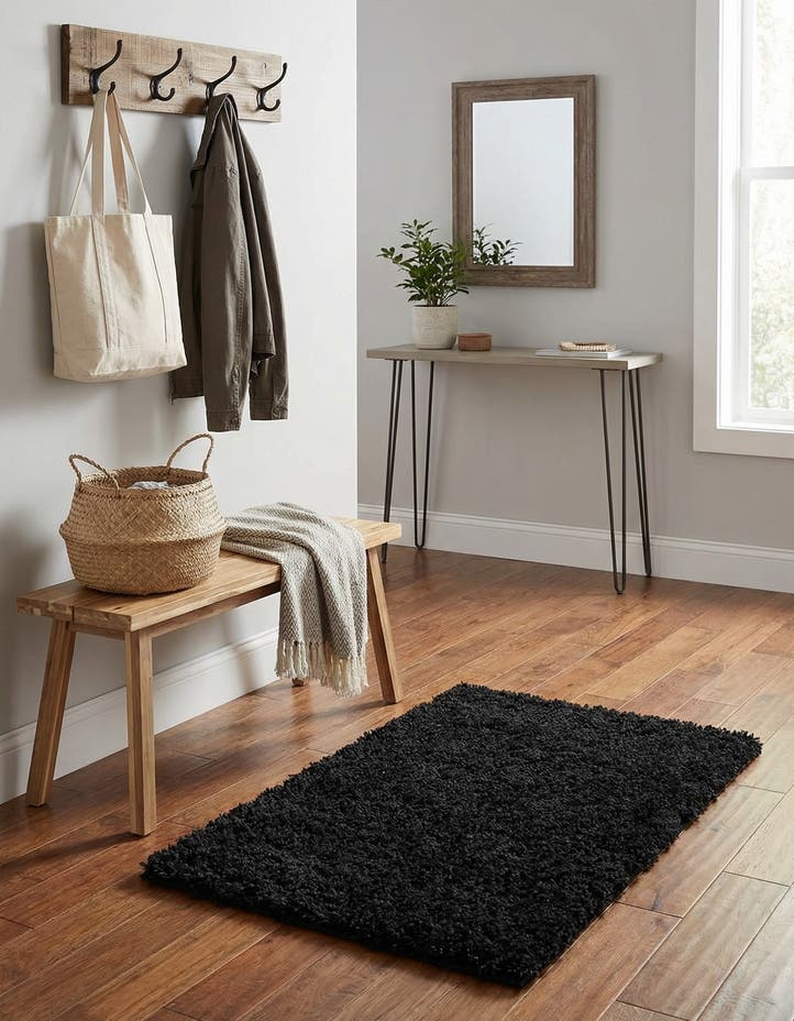 2' x 3' Solid Shag Rug