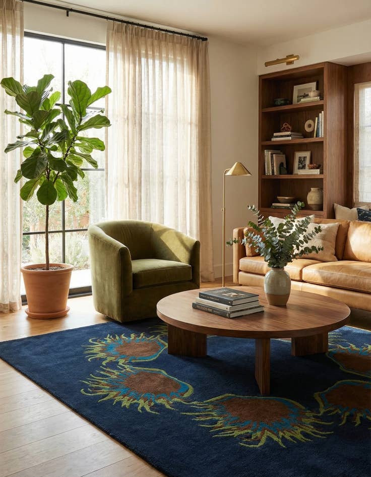 Detail image of 7' 5 x 7' 8 Luna Wool Square Rug