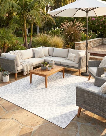 10' x 10' Easy-Clean Safari Indoor / Outdoor Square Rug