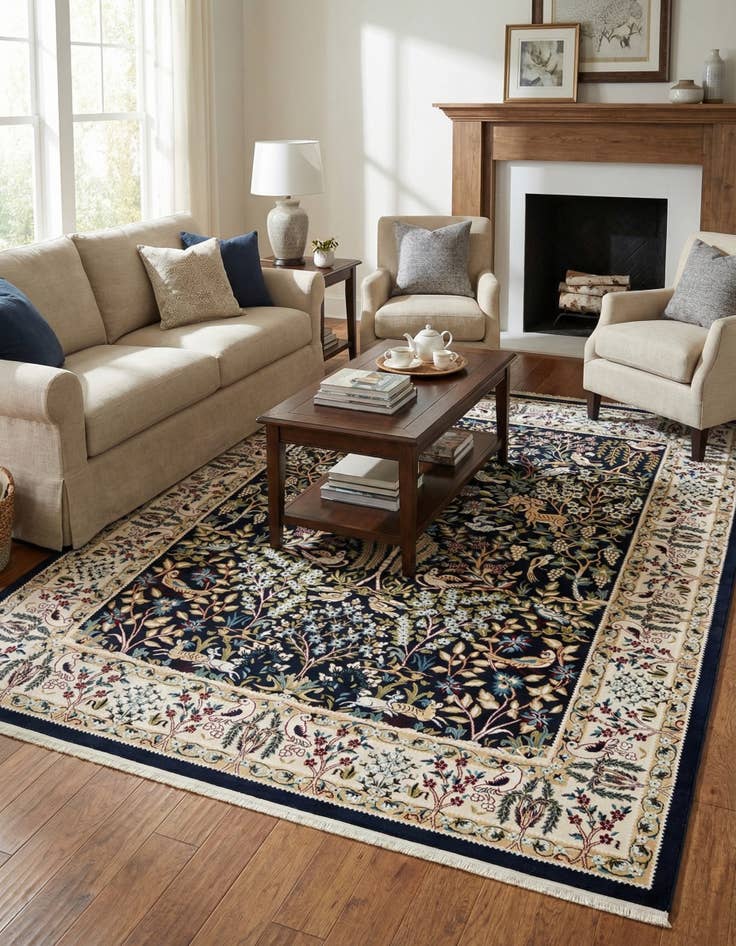 Detail image of 7' 10 x 10' Nain Design Rug