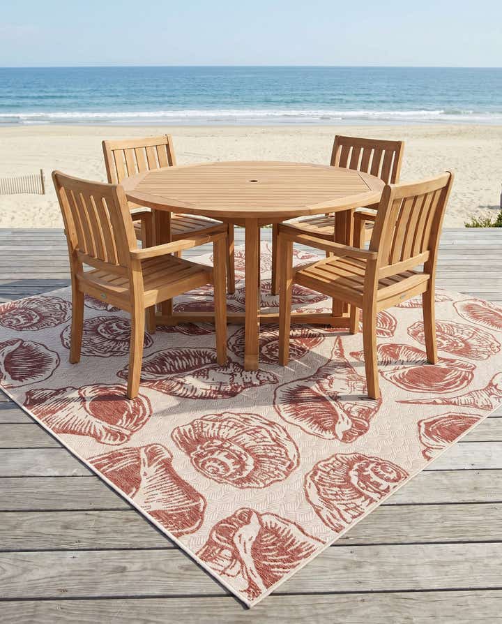 10' x 10' Easy-Clean Coastal Indoor / Outdoor Square Rug