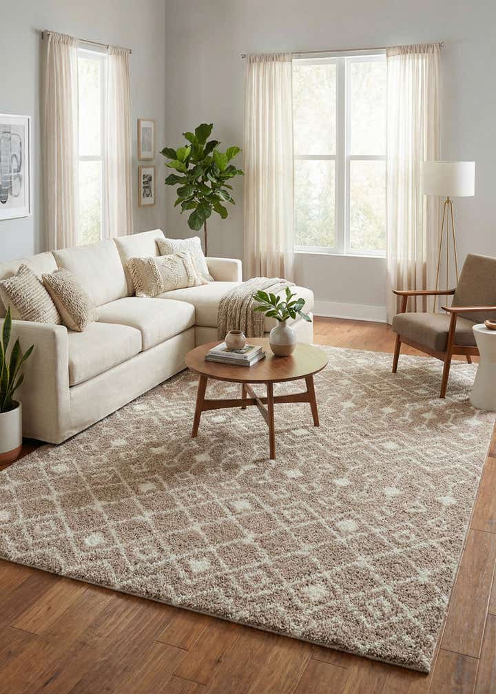10' 8 x 14' Moroccan Trellis Shag Rug