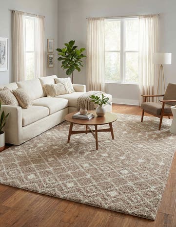 10' 8 x 14' Moroccan Trellis Shag Rug